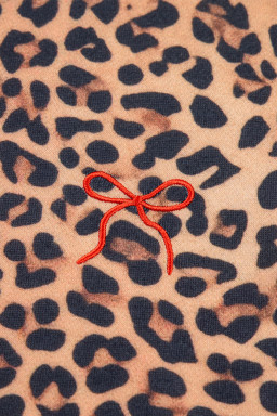 Khaki Allover Leopard Pullover and Pants Outfit