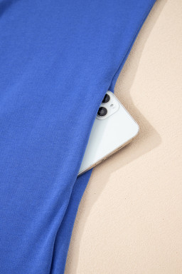 Sky Blue Preppy Striped Sleeve Loose Mini Dress