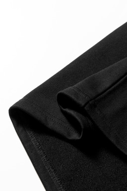 Black Preppy Striped Sleeve Loose Mini Dress