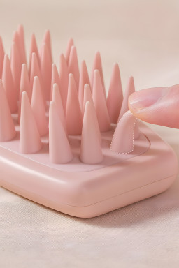 Light Pink Solid Color Scalp Massage Hair Brush