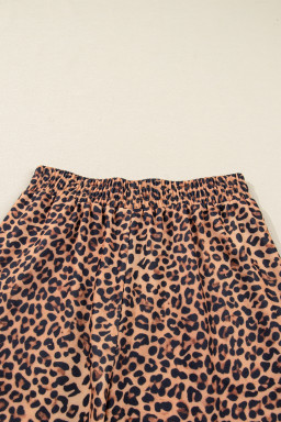 Khaki Allover Leopard Pullover and Pants Outfit