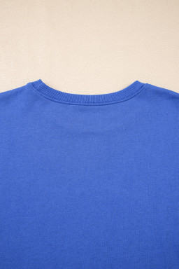 Sky Blue Preppy Striped Sleeve Loose Mini Dress