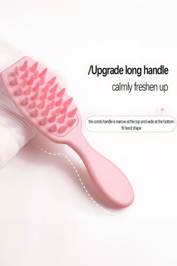 Light Pink Solid Color Scalp Massage Hair Brush
