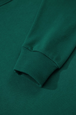 Evergreen Varsity Striped Sleeve Drop Shoulder Sweatshirt and Shorts Set