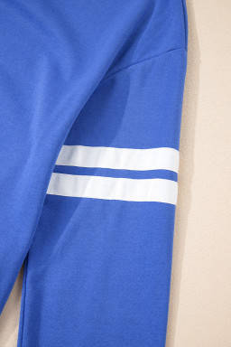 Sky Blue Preppy Striped Sleeve Loose Mini Dress