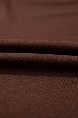 Coffee Preppy Striped Sleeve Loose Sweatshirt