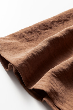 Chestnut Floral Patchwork Notched Neck Long Sleeve Maxi Dress