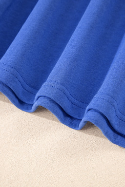 Sky Blue Preppy Striped Sleeve Loose Mini Dress