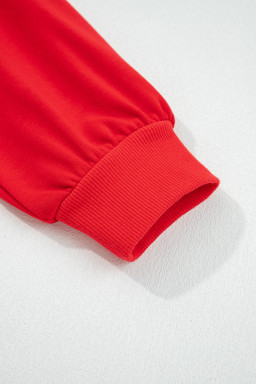 Fiery Red How Bout Them Dawgs Glitter Graphic Sweatshirt