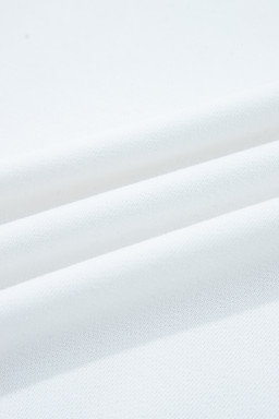 White Preppy Striped Sleeve Loose Sweatshirt