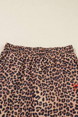 Khaki Allover Leopard Pullover and Pants Outfit