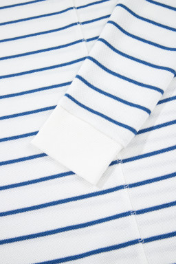 Sail Blue Striped Long Sleeve Pullover and Wide Leg Pants Set