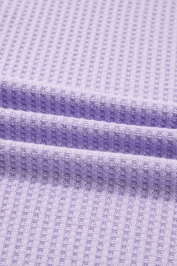 Orchid Petal Plus Size Waffle Knit Button Front Cardigan