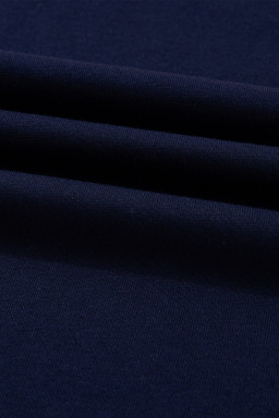 Bluing Colorful Striped Accent Varsity Long Sleeve Pullover and Shorts Matching Set