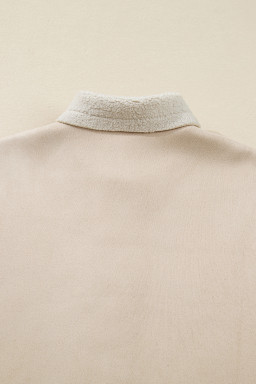 Parchment Suede Sherpa Lined Western Loose Jacket