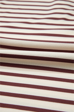 Red Dahlia Striped Henley Top