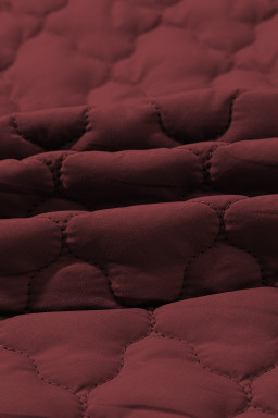 Wild Ginger  Flower Shape Quilted Snap Button Zip Up Winter Vest