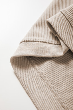 Smoke Gray Turkey Patch Application Graphic Corded Baggy Sweatshirt