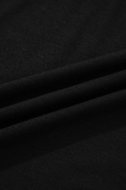 Black Contrast Trim Hooded Lounge Cardigan and Pants Set