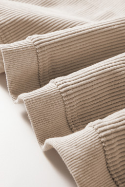 Smoke Gray Turkey Patch Application Graphic Corded Baggy Sweatshirt