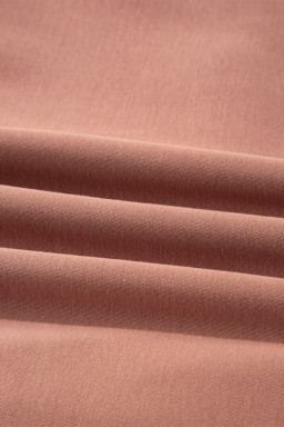 Camel Exposed Seam Side Pockets Half Zipper Baggy Sweatshirt