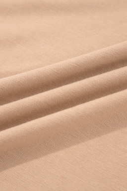 Light French Beige Twist Braided Embellished Puff Sleeve Dress