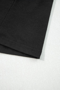 Black Contrast Trim Hooded Lounge Cardigan and Pants Set