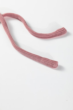 Fushia Textured Knit Drop Shoulder Pullover Drawstring Shorts Set