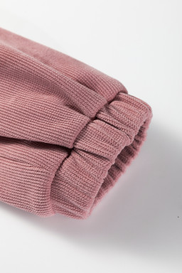 Fushia Textured Knit Drop Shoulder Pullover Drawstring Shorts Set