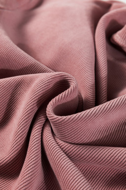 Fushia Textured Knit Drop Shoulder Pullover Drawstring Shorts Set