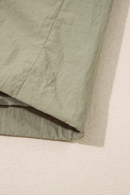 Laurel Green Zipped Pocket Cropped Hooded Utility Jacket