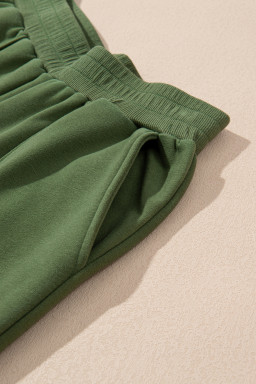 Vineyard Green Half Zip up Pullover Active Top and Joggers Set