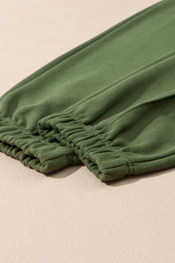 Vineyard Green Half Zip up Pullover Active Top and Joggers Set