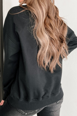 Black Howdy Christmas Ribbon Bow Knot Western Boots Graphic Sweatshirt