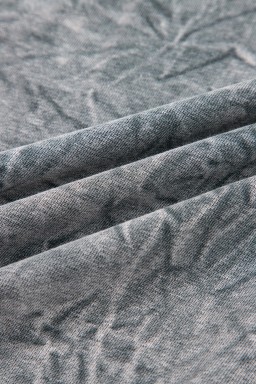 High-rise  saved by grace Letter Embroidery Mineral Wash Loose Sweatshirt