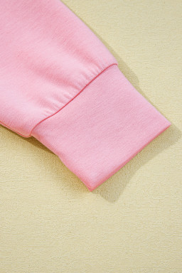 Pink Half Zip Sporty Pullover Mini Skort 2pcs Outfit
