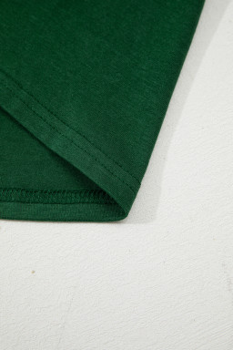 Evergreen  Asymmetric Seam Detail Solid Color Long Sleeve Top