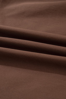 Dark Brown Collared Buttoned Leopard Liner Patchwork Chic Jacket