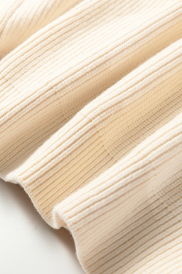 Jet Stream Ribbed Knit Ribbon Knot Backless Drop Shoulder Sweater