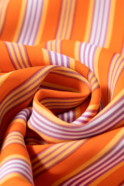 Orange Stripe Cropped Palazzo Pants with Pockets