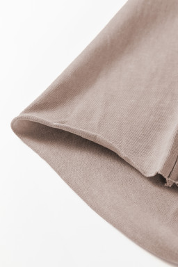 Smoke Gray Mineral Wash Exposed Seam Drawstring Elastic Waistband Wide Leg Cargo Pants