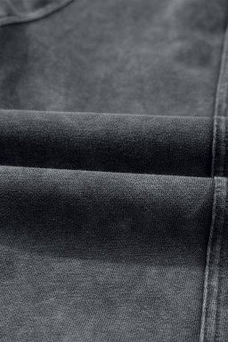 Medium Grey Mineral Wash Jogger Style High Waist Pants