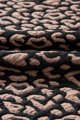 Black Leopard Print Bubble Sleeve Shift Mini Dress