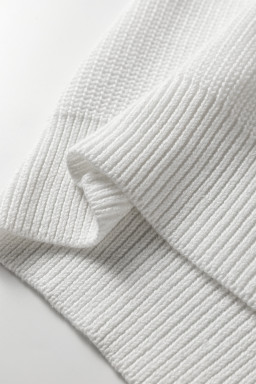 White Asymmetric Neck Drop Shoulder Baggy Slouchy Sweater