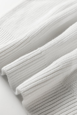 White Asymmetric Neck Drop Shoulder Baggy Slouchy Sweater