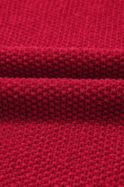 Evergreen Color Block Knit V Neck Loose Sweater