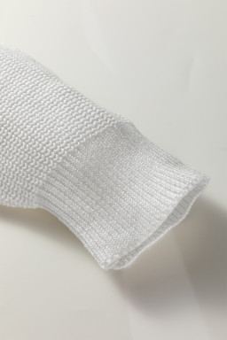 White Asymmetric Neck Drop Shoulder Baggy Slouchy Sweater