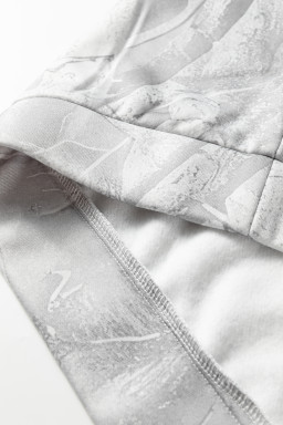 Gray Plus Size Camouflage Woodland Print Oversized Sporty Hoodie