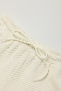 Apricot Textured Short Sleeve Top and Shorts Set