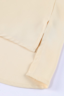 Apricot 3/4 Puff Sleeve Oversize Shirt